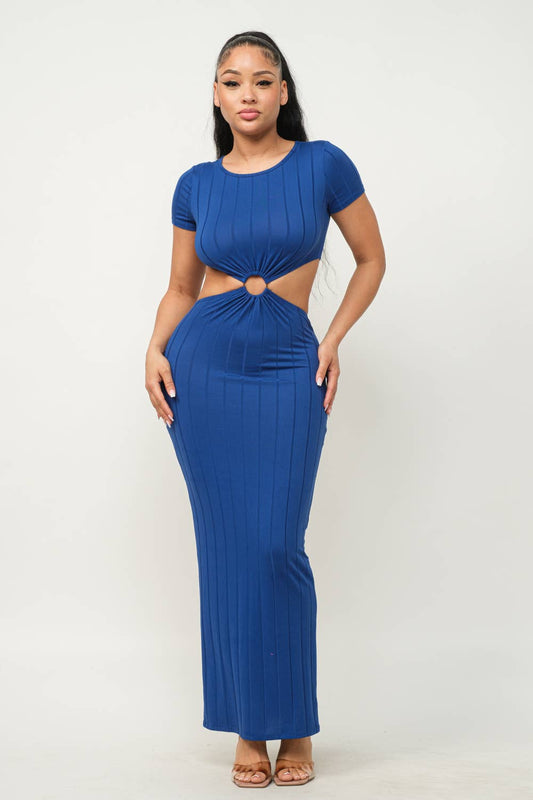 Jackie Front O-Ring Open Back Detail Maxi Dress