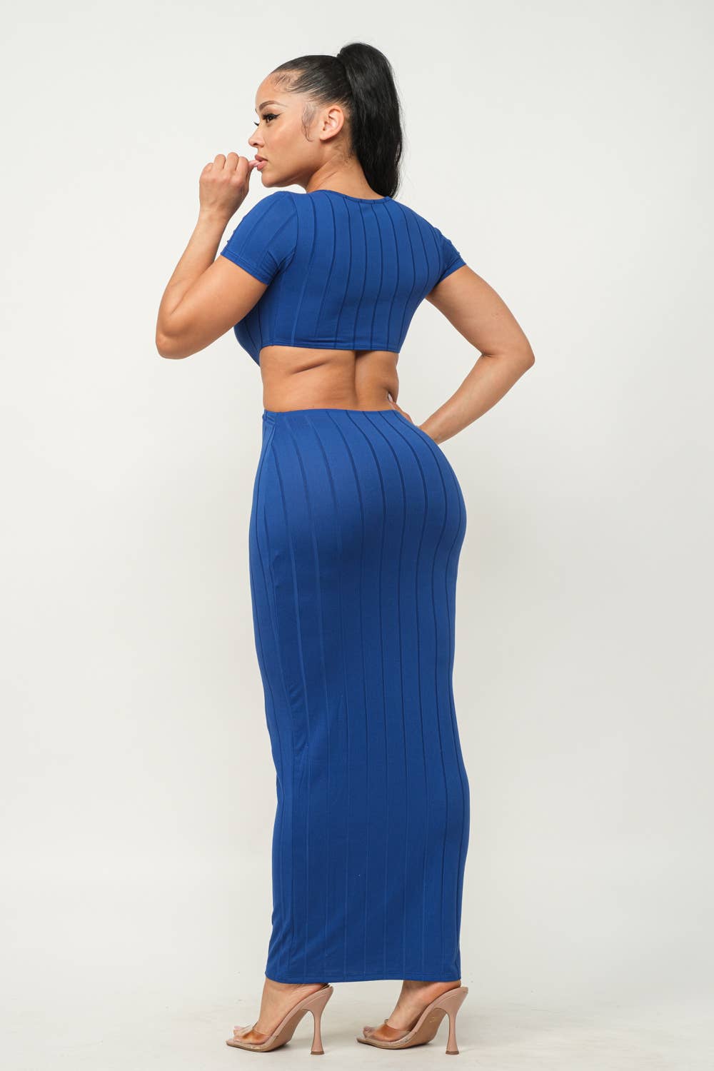 Jackie Front O-Ring Open Back Detail Maxi Dress